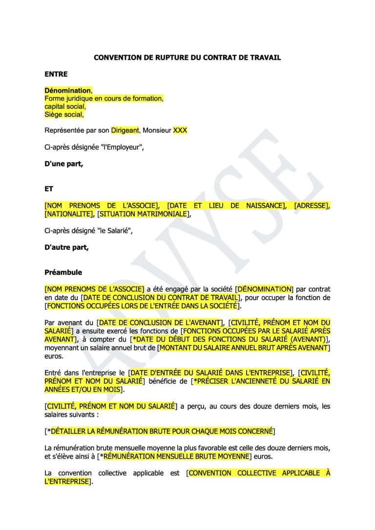 Couverture de modèle de rupture conventionnelle