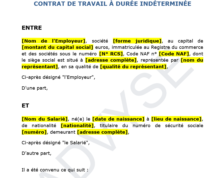 Modèle de CDI à temps partiel : obligations et rédaction conforme