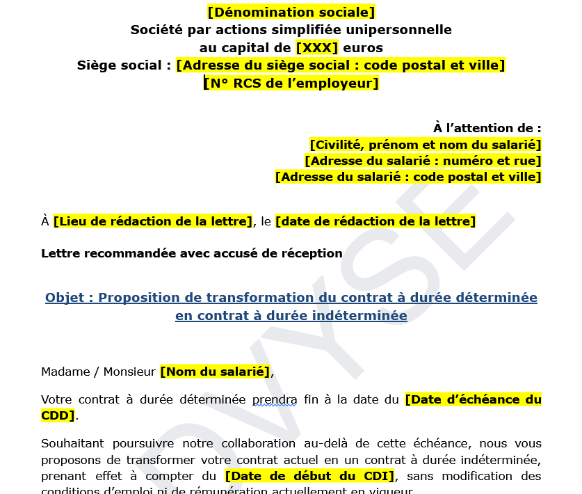 Requalifier un CDD en CDI : procédure de transformation conforme
