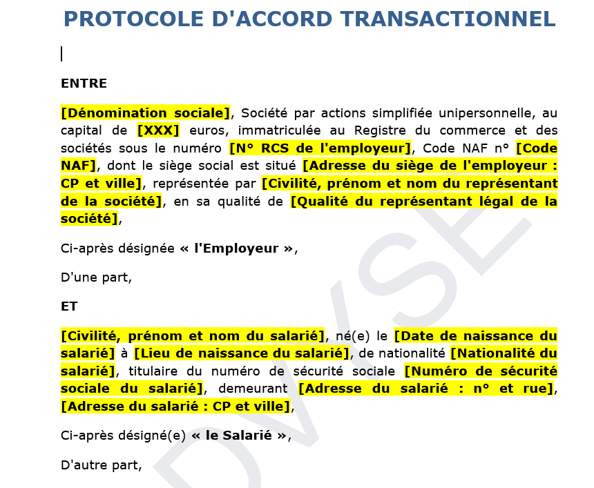 Protocole d'accord transactionnel : mettre fin à un litige