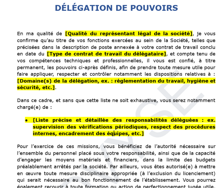 Délégation de pouvoirs : cadre juridique et conseils pratiques
