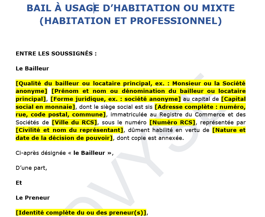 Bail d’habitation : obligations et points de vigilance