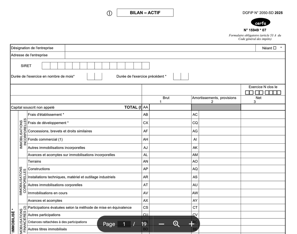 liasse fiscale du régime réel normal bic/is formulaire 15949*06