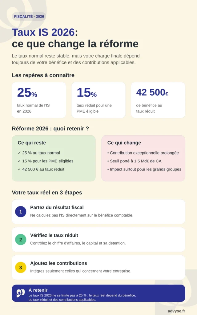 taux IS 2026