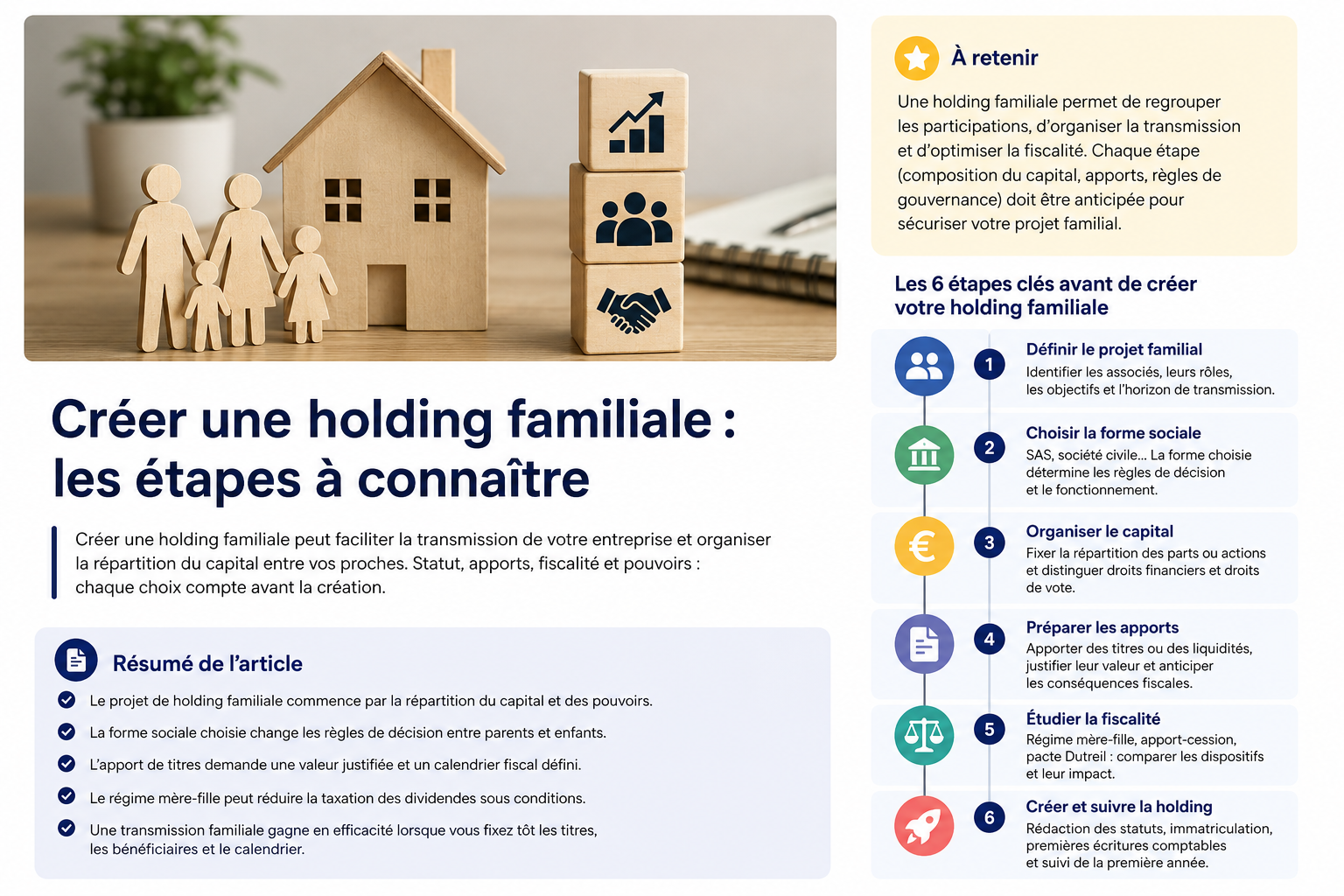 Quels choix faire avant de créer une holding familiale ?