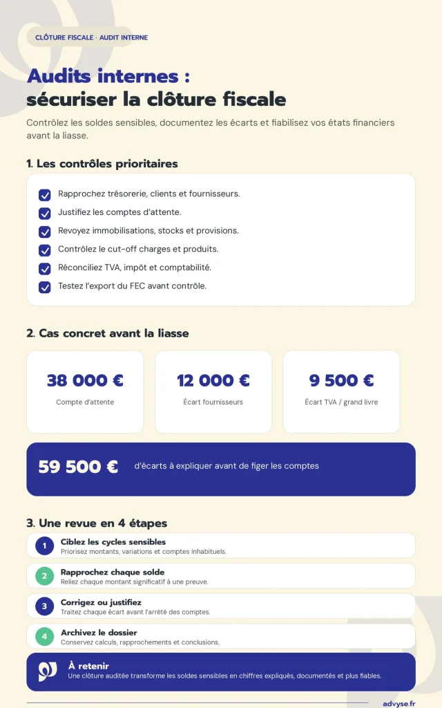audits internes clôture fiscale 2026 Advyse
