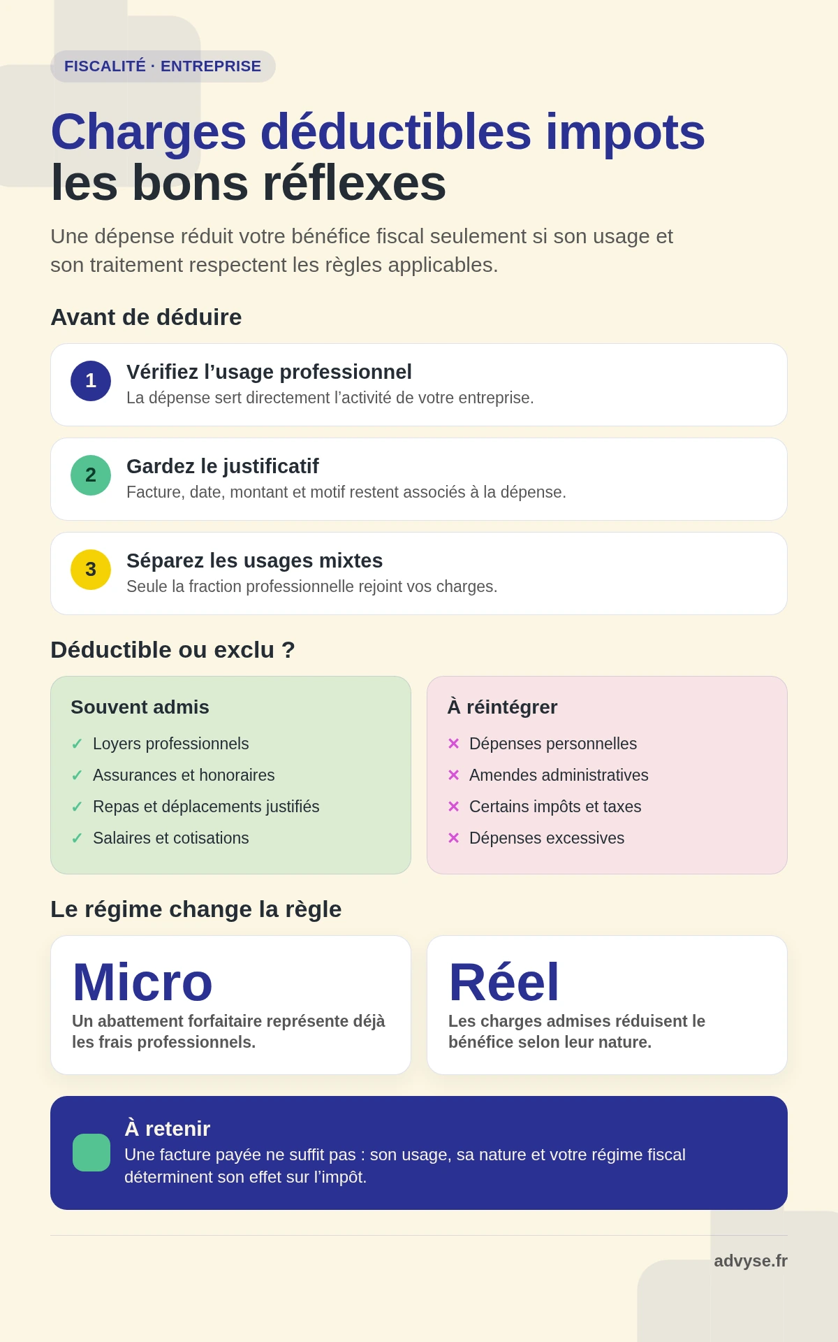 Quand une dépense peut-elle réduire votre bénéfice imposable ?