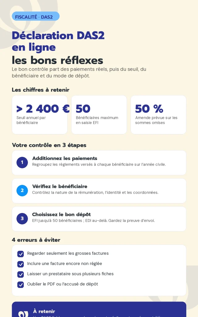 Déclaration DAS2 en ligne