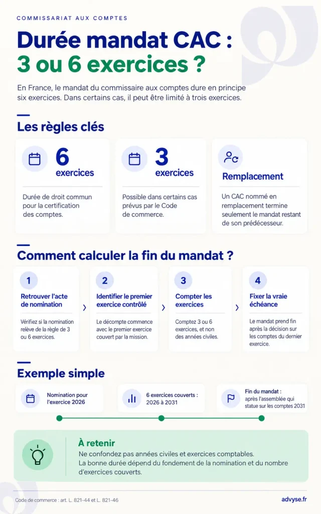 durée mandat cac 2026 Advyse