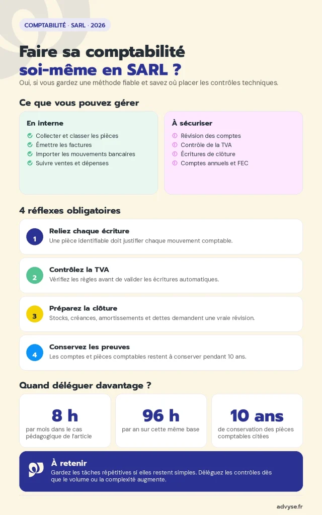 faire sa comptabilité soi même sarl 2026 Advyse