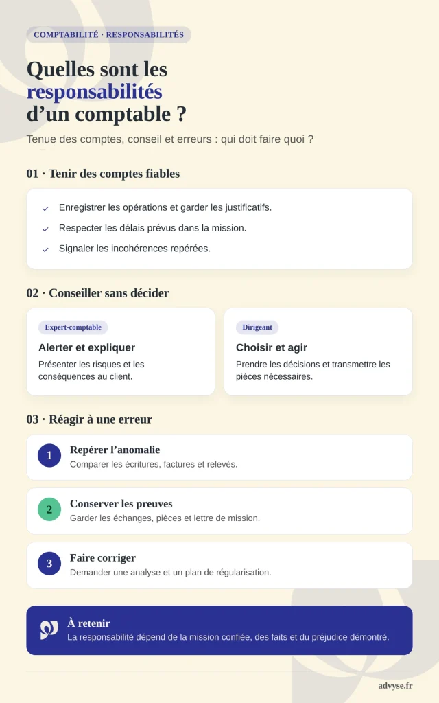 quelles sont les responsabilités d un comptable