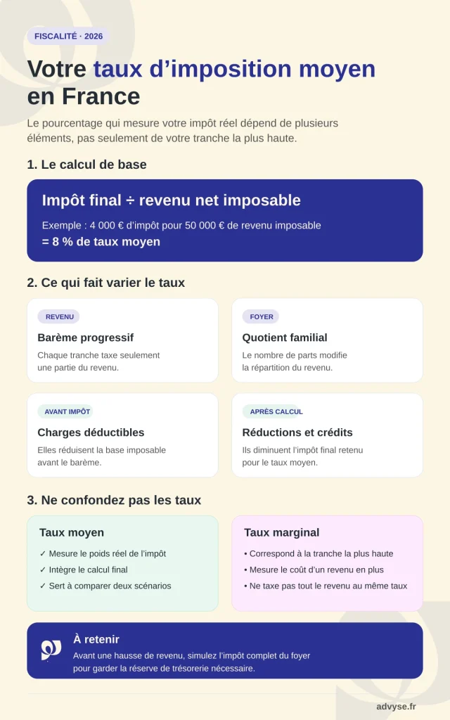 infographie taux d'imposition moyen en france